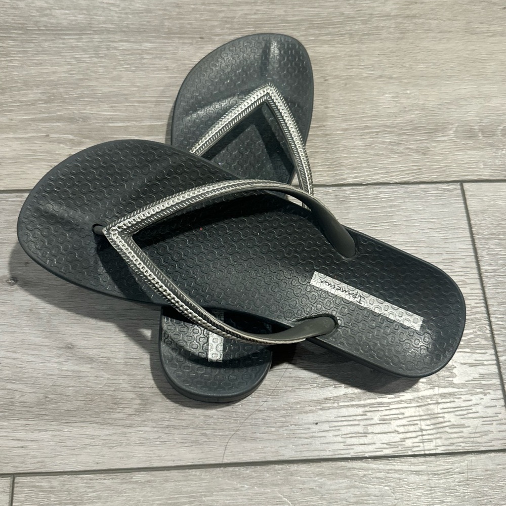 Flip Flops with Silver Accents